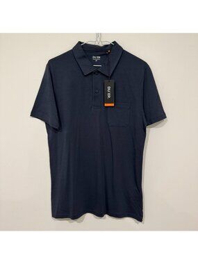 DUER Men's 'PurePima Polo' Short Sleeve Polo Shirt Size S Navy NWT